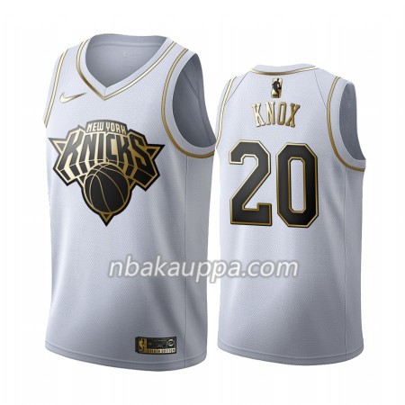 New York Knicks Kevin Knox 20 Nike 2019-2020 Valkoinen Golden Edition Pelipaidat Swingman - Miesten